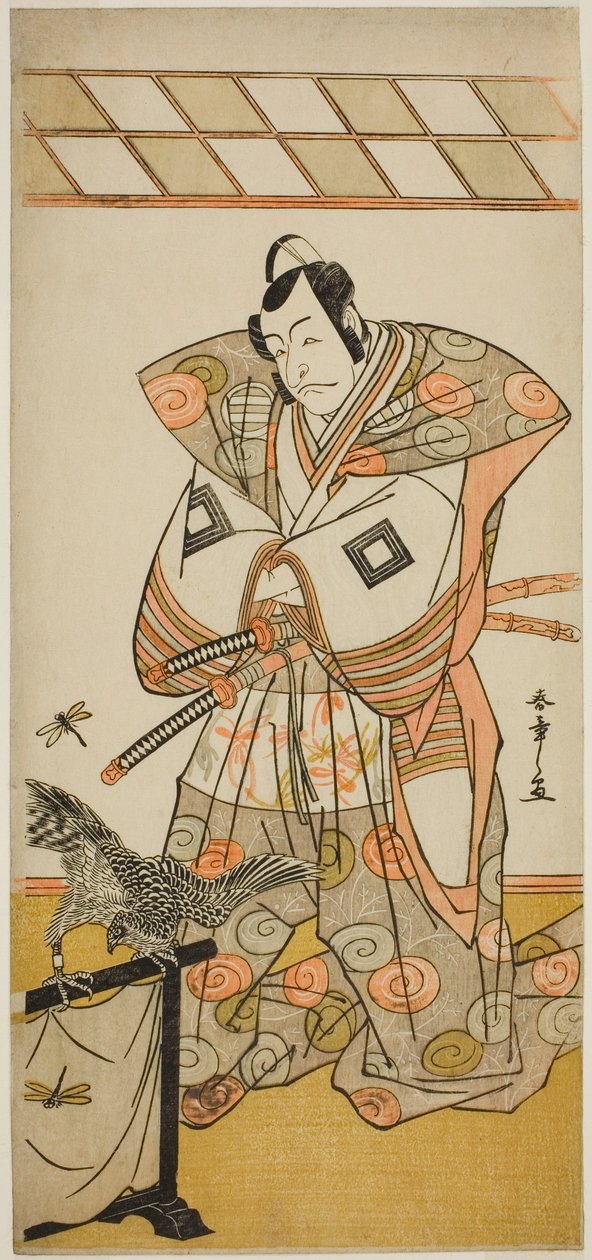 Ichikawa Dan Juro V como Ashikaga Takauji Membro Te Pay Kaerihana Eisuke Taiheiki, apresentado no Te Nakamura Tee Membro Te Eventh Gate, 1779 de Katsukawa Shunsho