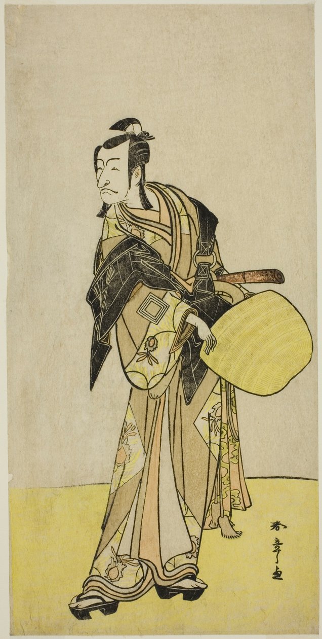 O ator Ichikawa Danjuro V como Kakogawa Honzo, da peça "Kanadehon Chushin Nagori no Kura", apresentada no Teatro Nakamura no nono mês de 1780 de Katsukawa Shunsho