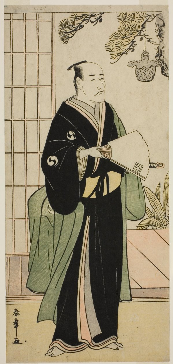 O ator Ichikawa Danjuro V como Oboshi Yuranosuke na peça Kanadehon Chushingura, apresentada no Teatro Nakamura no quinto mês de 1783 de Katsukawa Shunsho