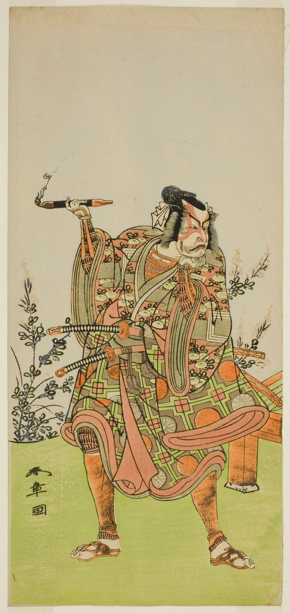 O Ator Ichikawa Danzaburo II como Usui no Sadamitsu (?) Na Peça Edo Katagi Hikeya Tsunasaka (?), Apresentada no Teatro Ichimura (?) No Décimo Primeiro Mês, 1772 (?) de Katsukawa Shunsho