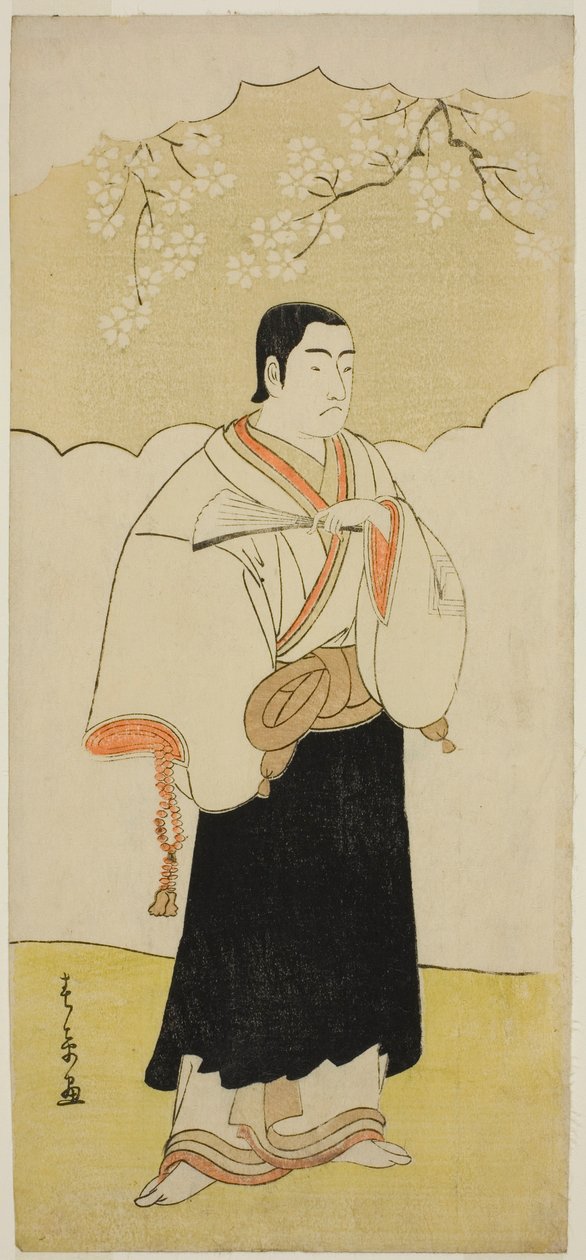 Ichikawa Monnosuke II como Monge Renseibo na peça Hatsumombi Kuruwa Soga, apresentada no Teatro Nakamura no Terceiro Mês, de Katsukawa Shunsho