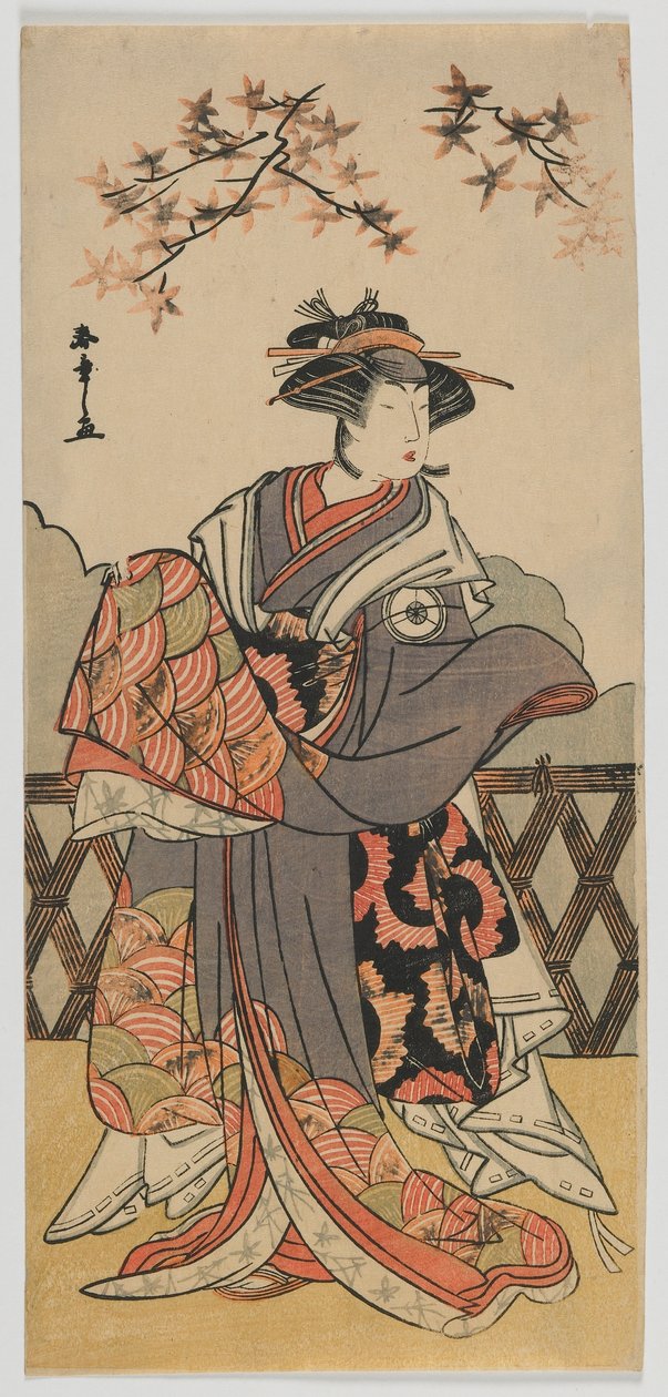 O Actor Iwai Hanshiro IV, período Edo, final da década de 1780 (impressão a cores de bloco de madeira) de Katsukawa Shunsho