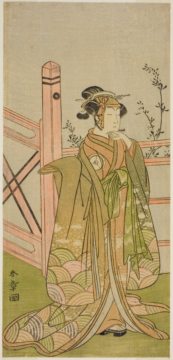 O ator Iwai Hanshiro IV em um papel não identificado de Katsukawa Shunsho