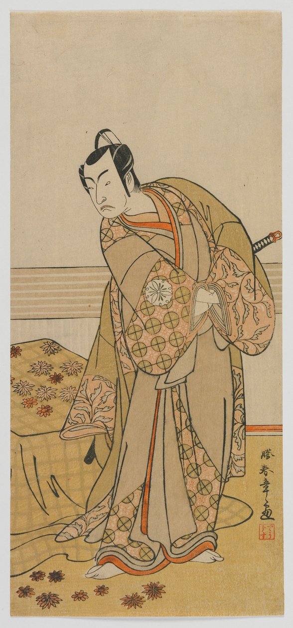 O Actor Matsumoto Koshiro IV, período Edo, final da década de 1770 (impressão a cores de bloco de madeira) de Katsukawa Shunsho