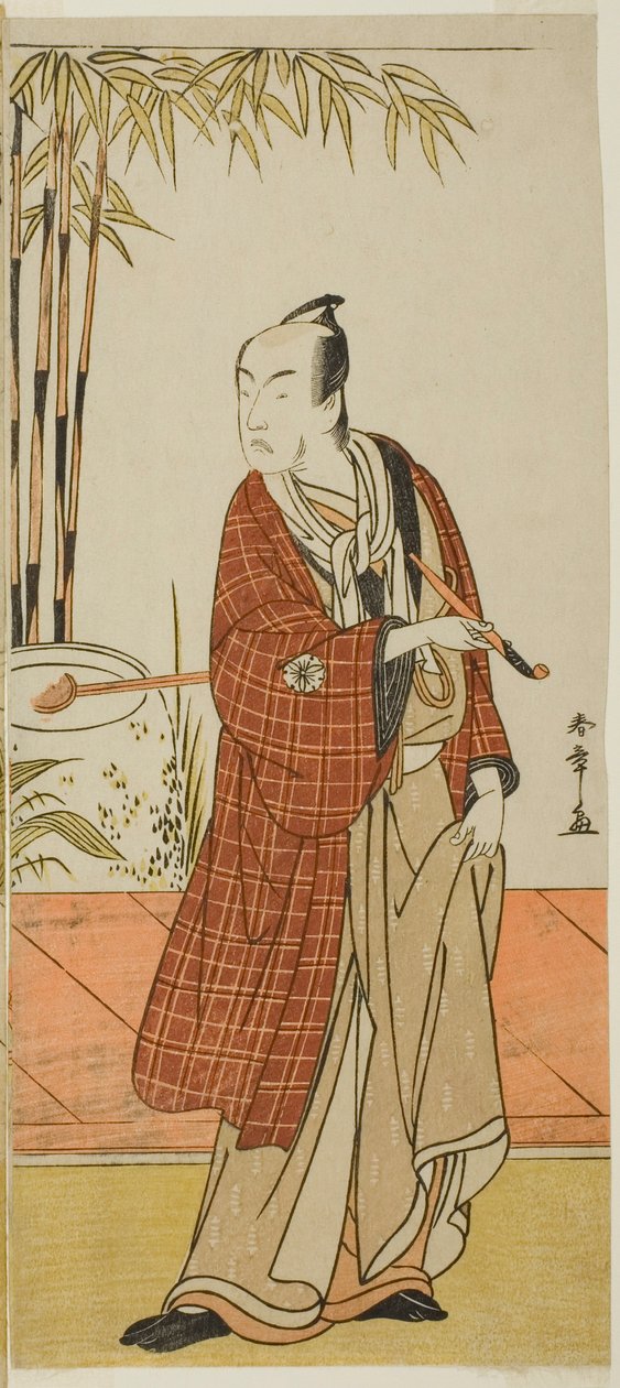 O Ator Matsumoto Koshiro IV como Honcho-maru Tsunagoro (?) na Peça Hono Nitta Daimyojin (?), Apresentada no Teatro Morita (?) no Sétimo Mês, 1777 (?) de Katsukawa Shunsho