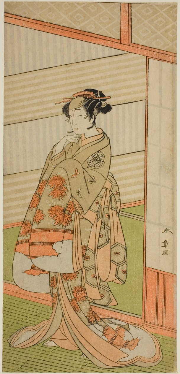 O ator Nakamura Noshio I em um papel não identificado de Katsukawa Shunsho