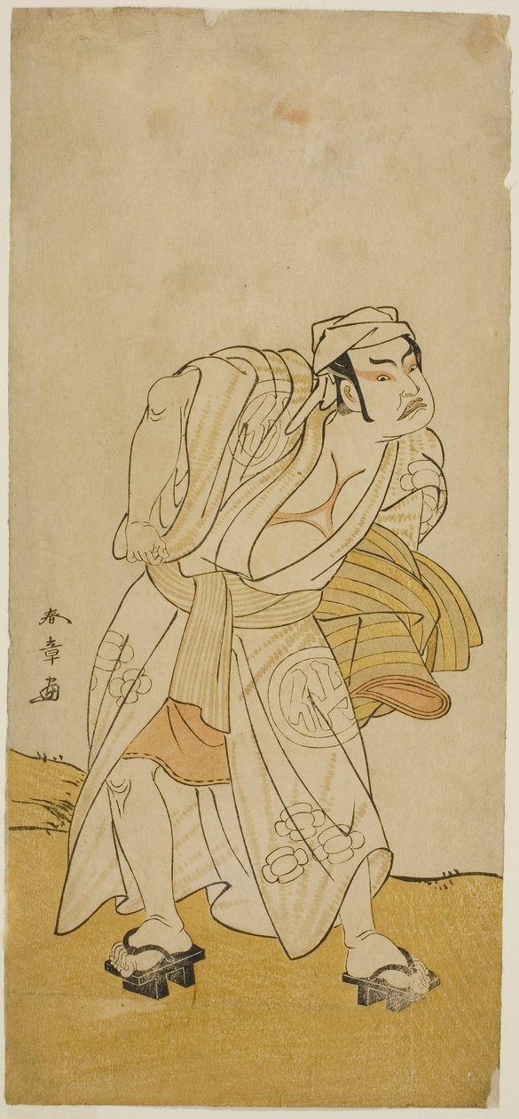 O ator Nakamura Sukegoro II em um papel não identificado de Katsukawa Shunsho