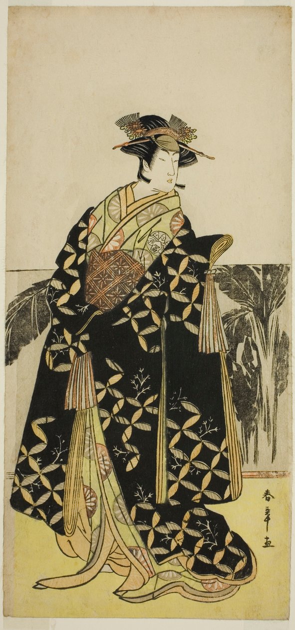 O ator Nakayama Tomisaburo I em um papel não identificado de Katsukawa Shunsho