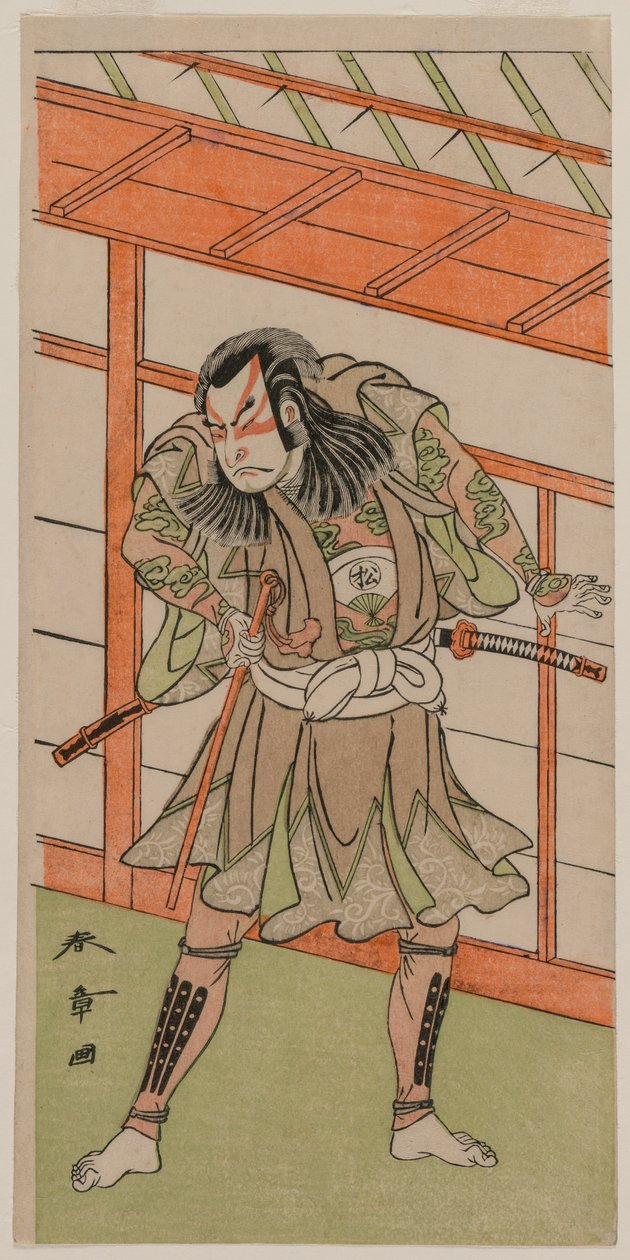 O ator Onoe Matsusuke. de Katsukawa Shunsho