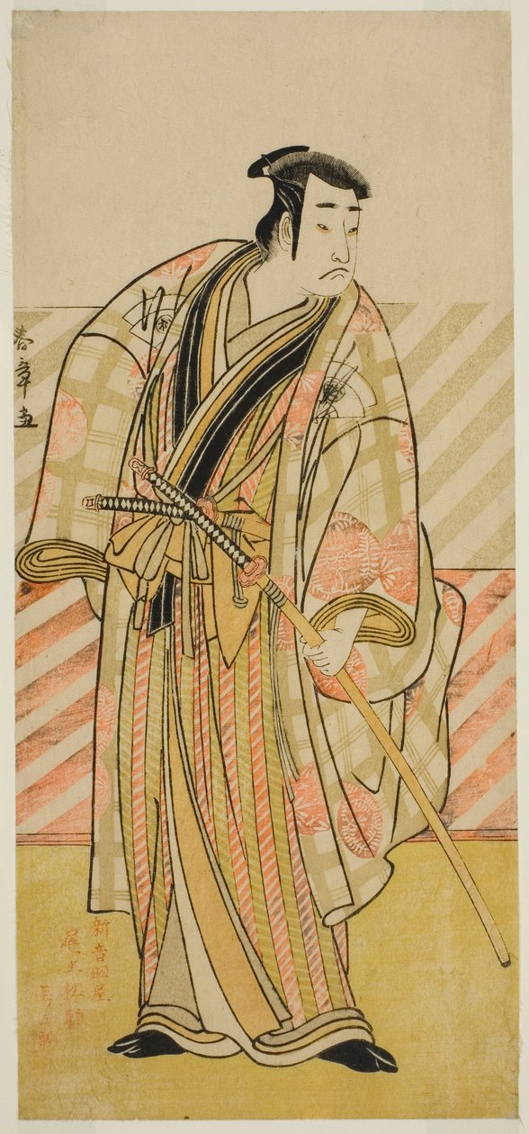 O ator Onoe Matsuuke I em um papel não identificado de Katsukawa Shunsho