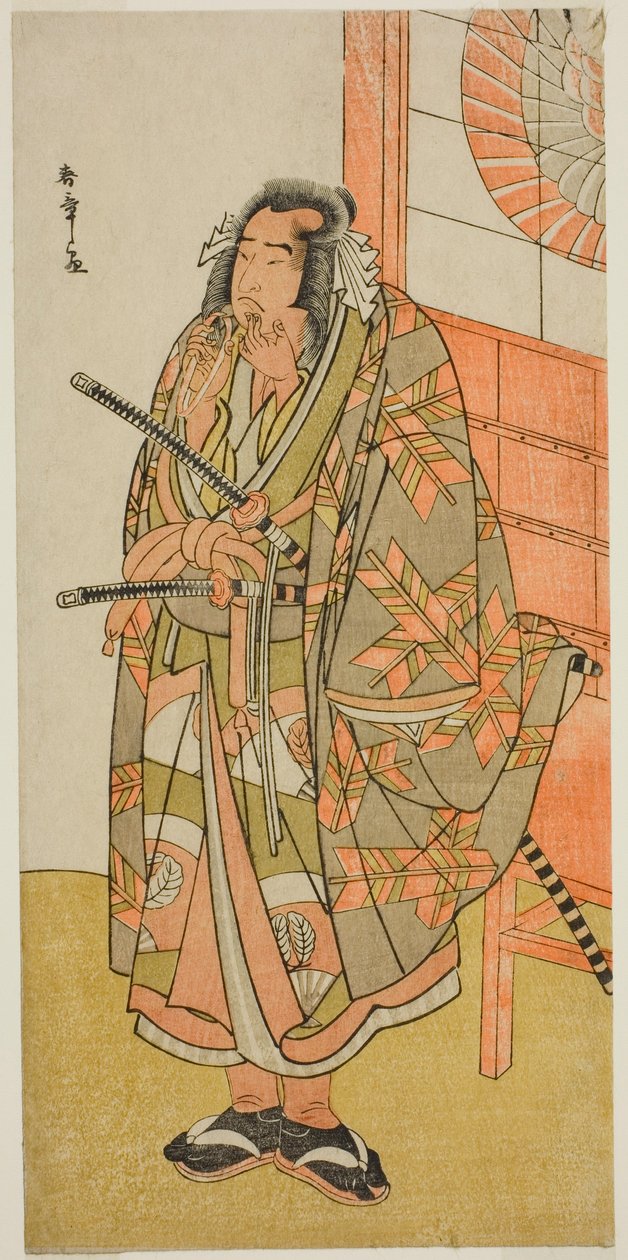 O ator Onoe Matsuuke I em um papel não identificado de Katsukawa Shunsho