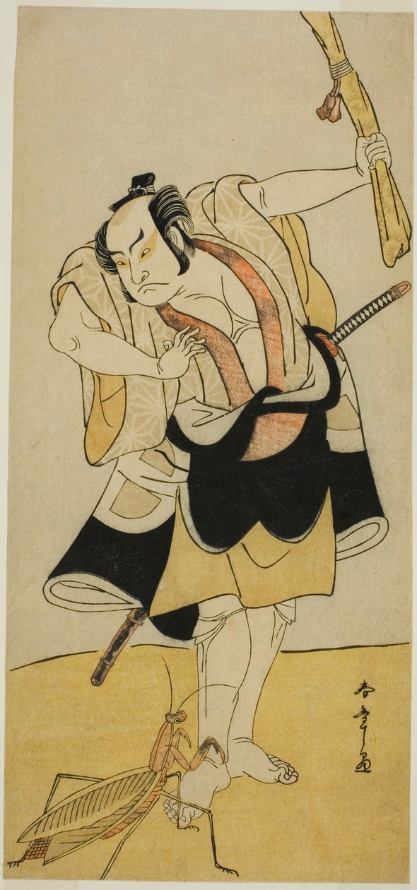 O ator Otani Hiroji III em um papel não identificado de Katsukawa Shunsho