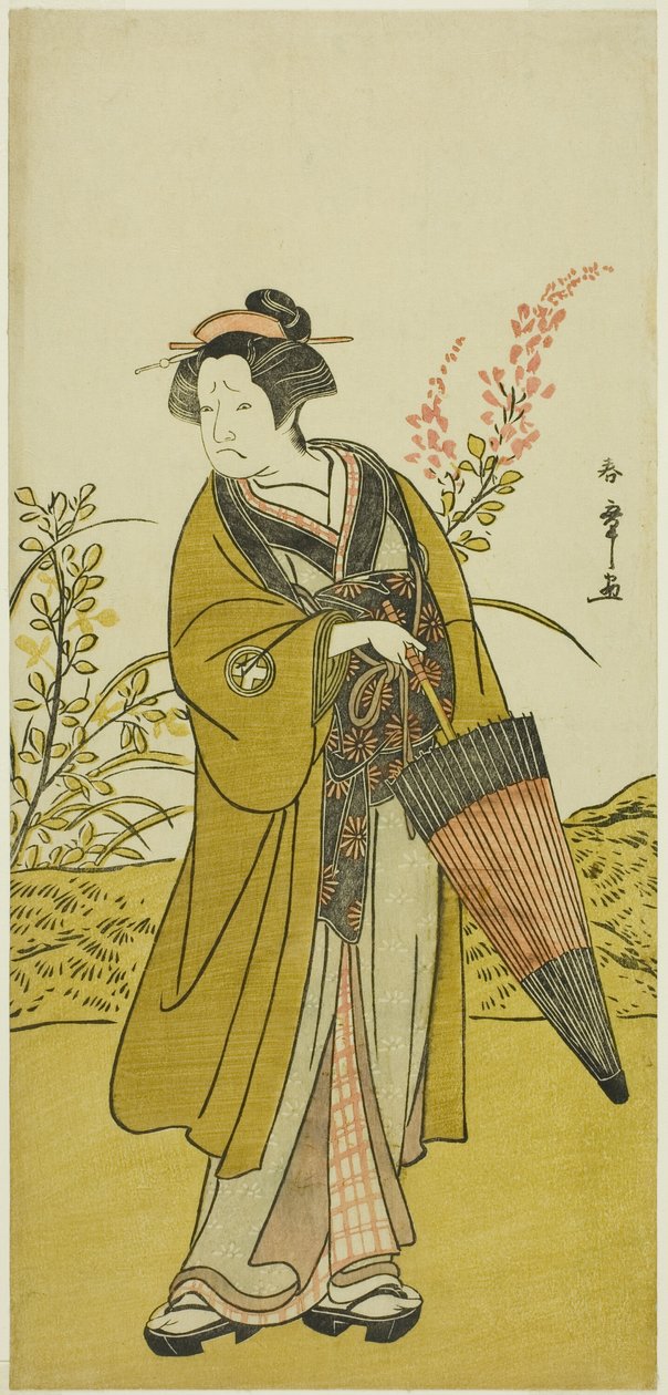 O Ator Otani Tomoemon I como Otsuma na Peça Kabuki no Hana Bandai Soga, Realizada no Teatro Ichimura no Quarto Mês, 1781 de Katsukawa Shunsho