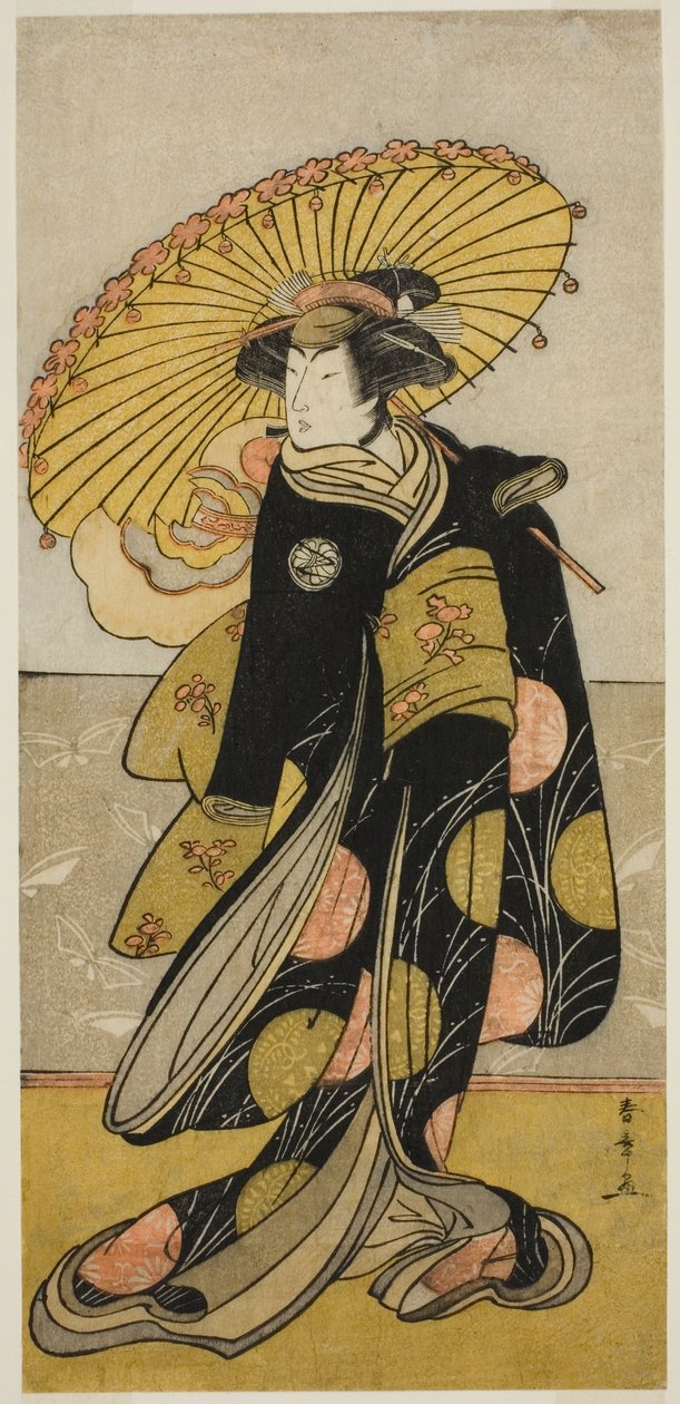 Ator Segawa Kikunojo III em um papel não identificado de Katsukawa Shunsho