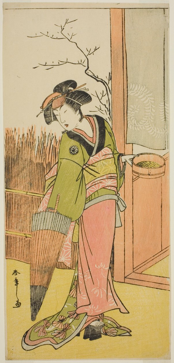 Ator Segawa Kikunojo III em um papel não identificado de Katsukawa Shunsho