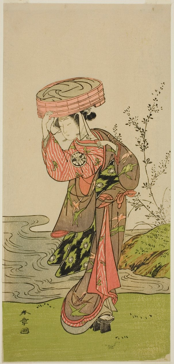 O ator Segawa Yujiro (ou Segawa Kikunojo III) em um papel não identificado de Katsukawa Shunsho