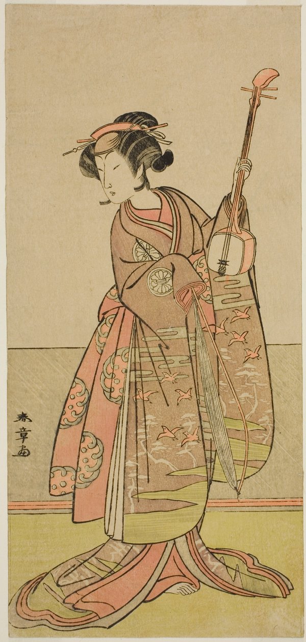 O ator Segawa Yujiro I em um papel não identificado de Katsukawa Shunsho