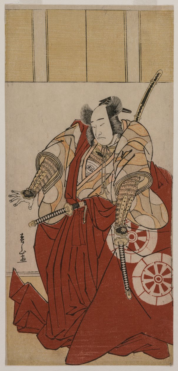 Onoe Matsusuke como Usui Sadamitsu, 1781. de Katsukawa Shunzan