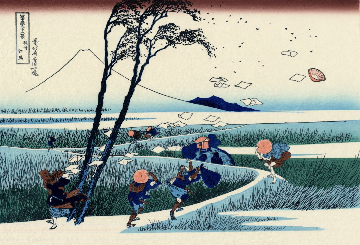 Ejiri em Suruga Province de Katsushika Hokusai