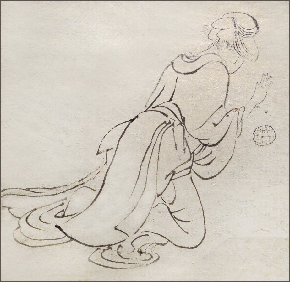 Estudo feminino visto de trás de Katsushika Hokusai