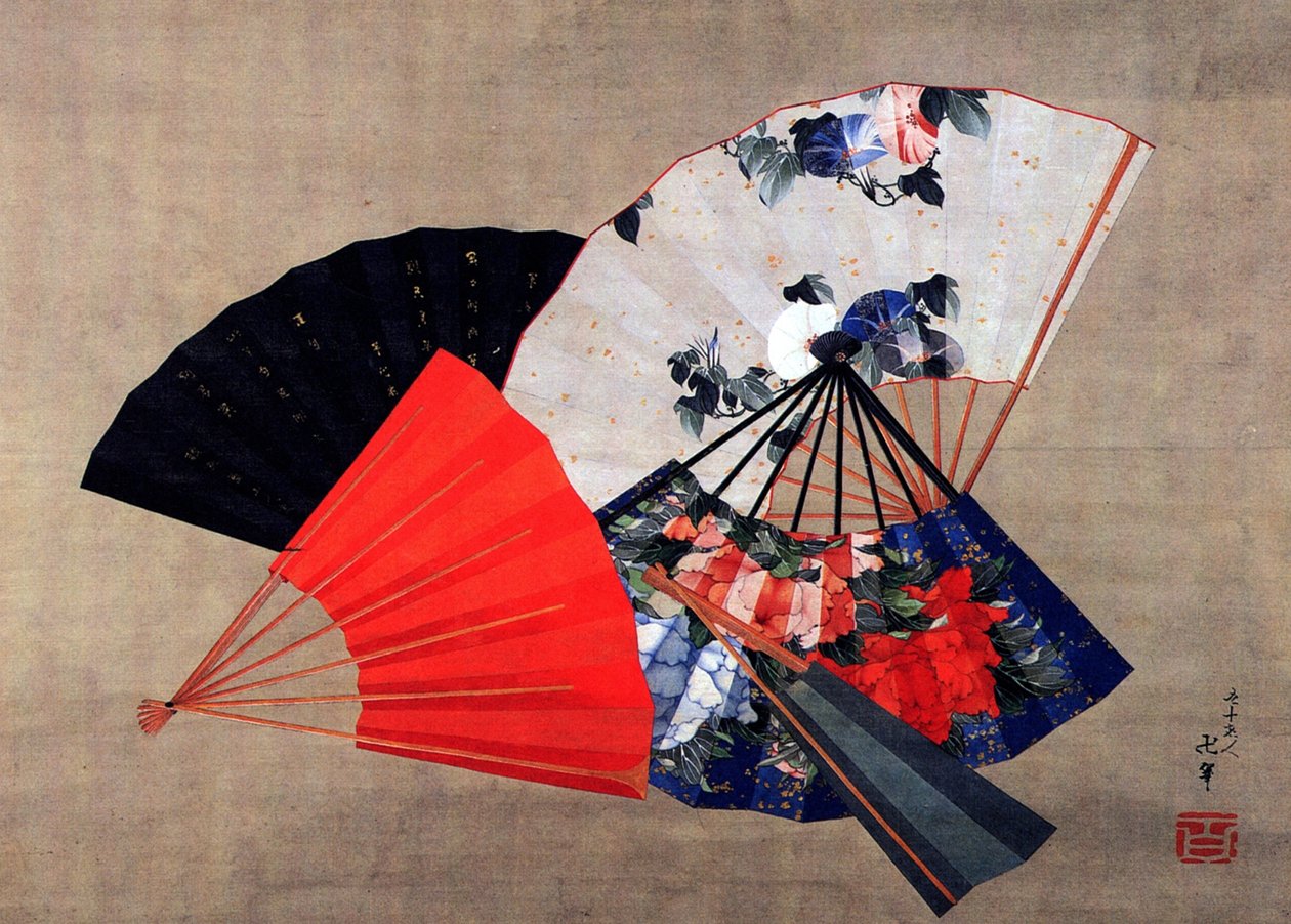 Cinco fãs de Katsushika Hokusai