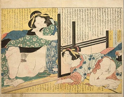 Masturbação masturbação de Katsushika Hokusai