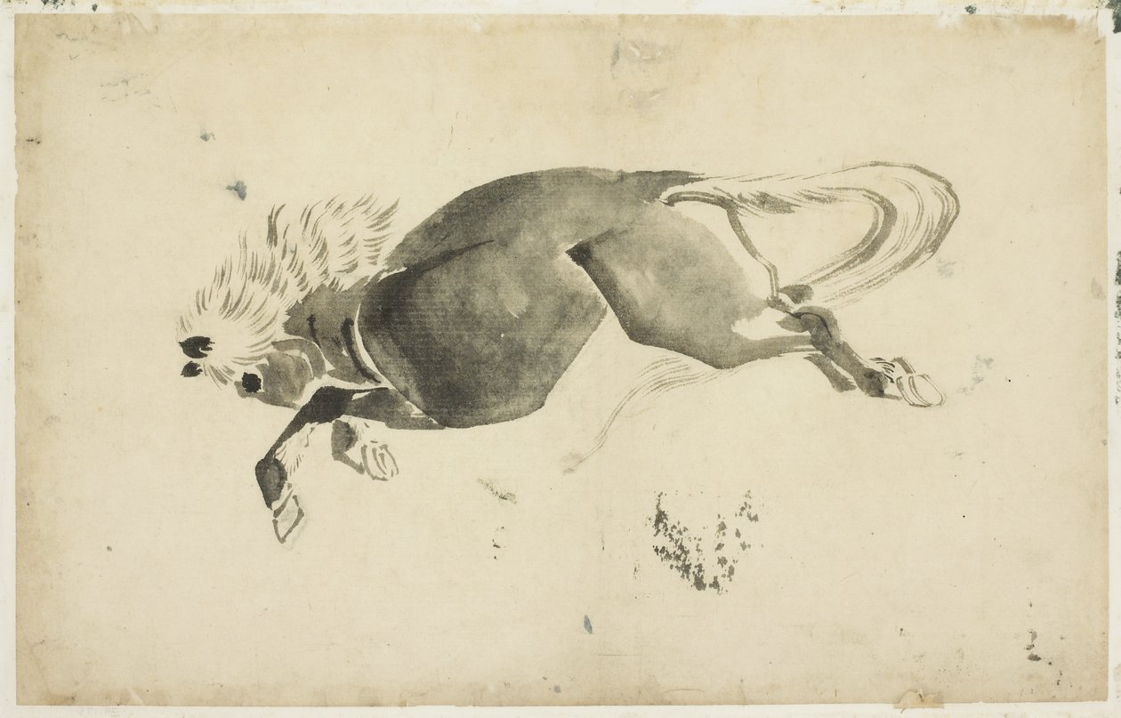 Running Horse, c.1815-1849 (tinta sobre papel) de Katsushika (school of) Hokusai