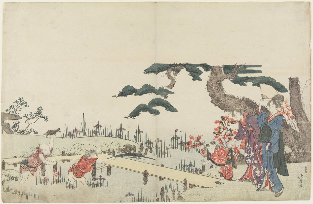 (Iris Garden), 1800-1808 de Katsushika Hokusai