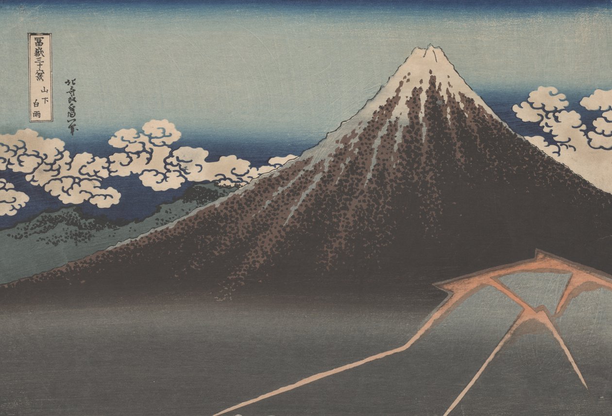 Depois de &39;Rainstorm Under the Summit&39; de Katsushika Hokusai