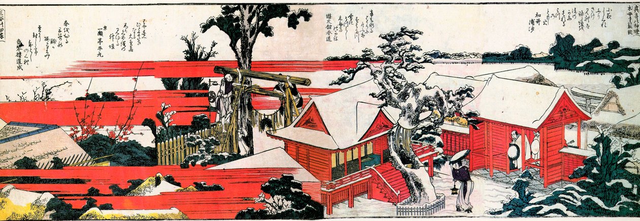 Na margem do rio Sumida. de Katsushika Hokusai