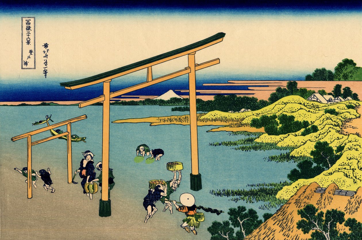 Baía de Noboto, c.1830 (impressão em bloco de madeira) de Katsushika Hokusai