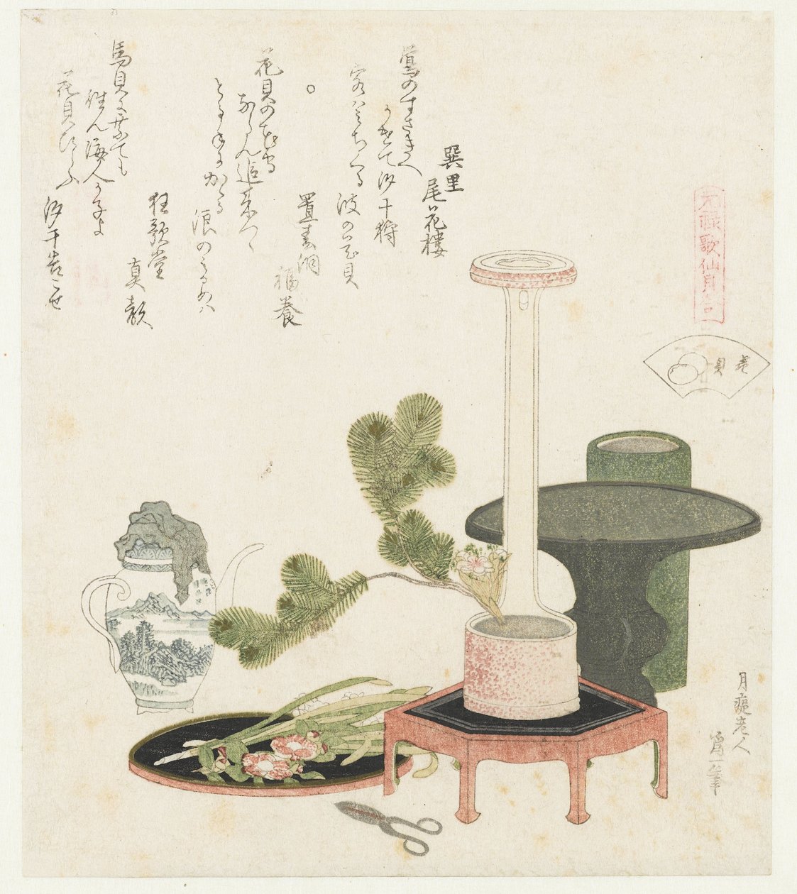 Concha da flor
Hanagai (título sobre o objecto)
Uma comparação de poemas e conchas de Genroku (título da série)
Genroku kasen kaiawase (título da série sobre o objecto) de Katsushika Hokusai