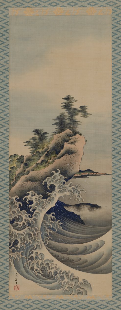 Quebrando Ondas, período Edo, 1847. de Katsushika Hokusai