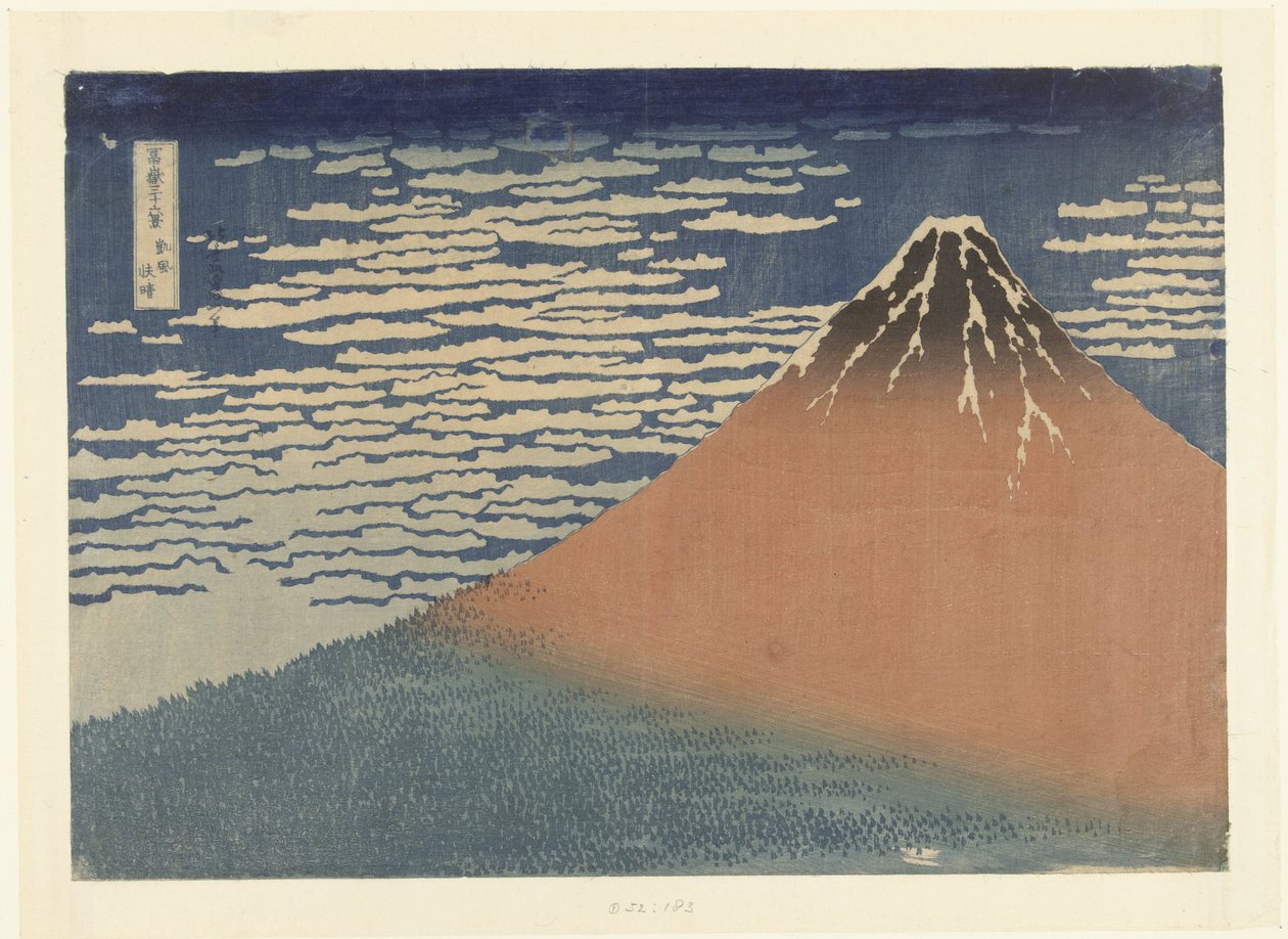 Tempo Limpo com Vento do Sul de Katsushika Hokusai