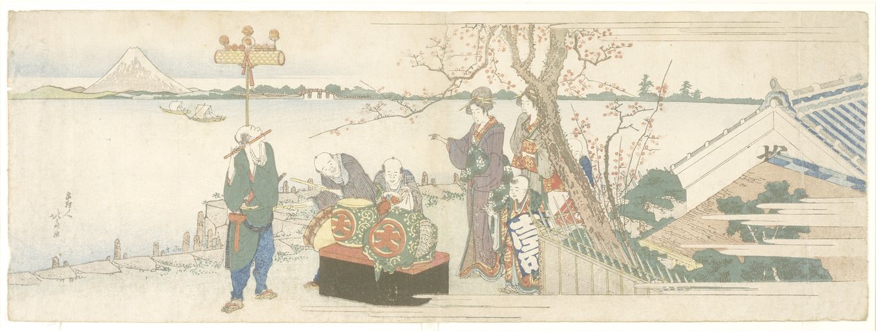 Daikagura Performers, 1801-1805 de Katsushika Hokusai