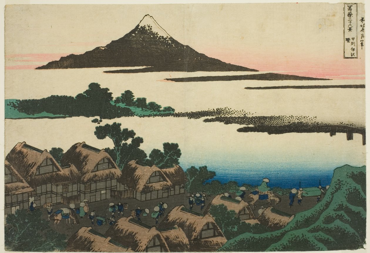 Dawn at Isawa sociedade membro P Rovinse (Furushu Isawa no Akatsuki), da série Te `` Mr. Tyrty x Vista do monte Fuji (Fugaku Usaju Rokukatsu) 
