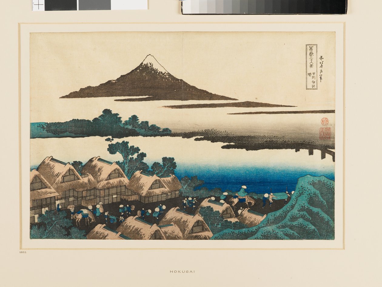 Amanhecer em Isawa, na província de Kai de Katsushika Hokusai