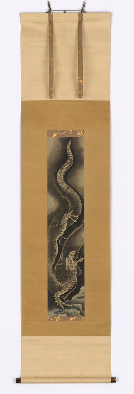 Dragão descendente, final do século XVIII e início do século XIX. de Katsushika Hokusai