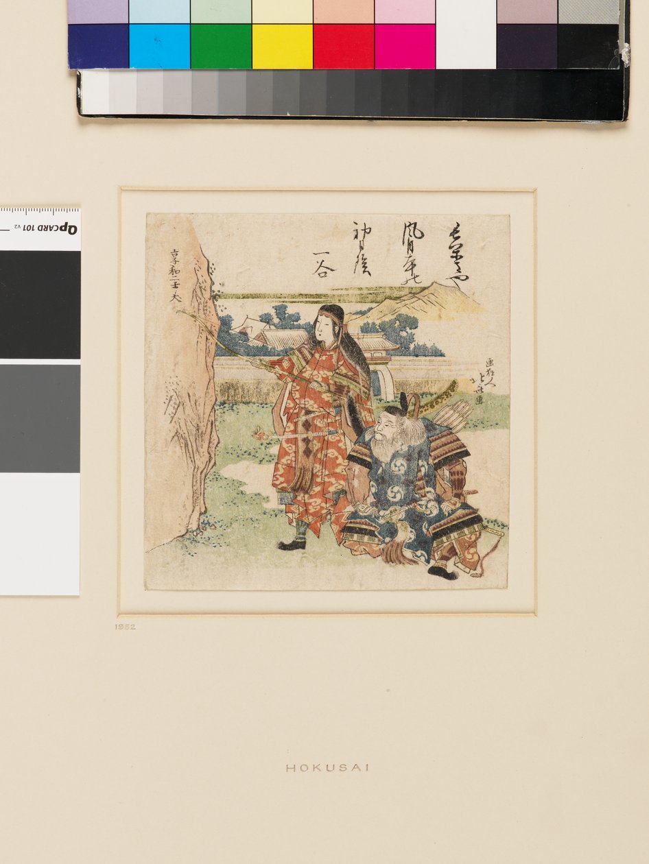 A Imperatriz Jingu e o seu Ministro Takenouchi no Sukune de Katsushika Hokusai