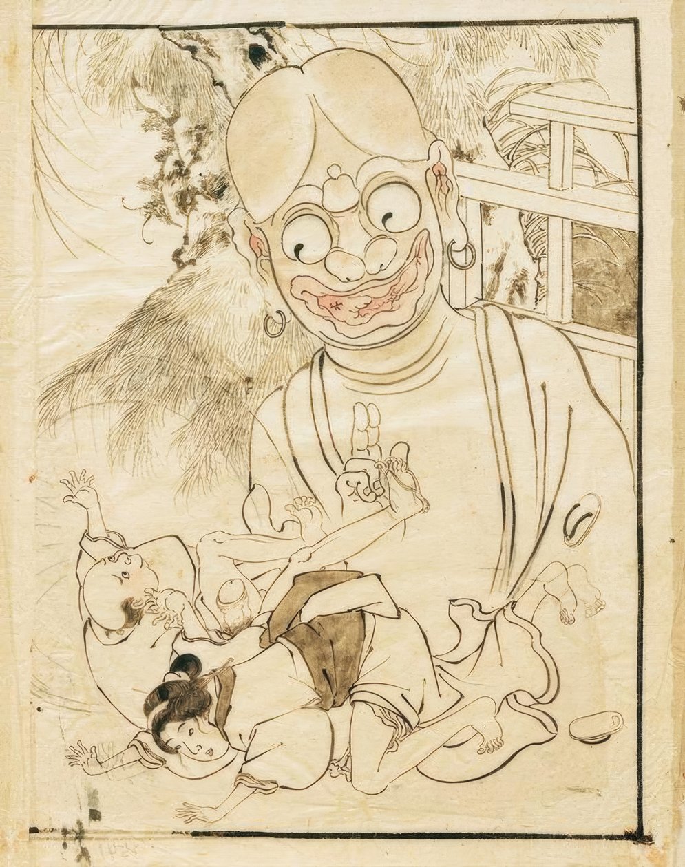 Cena erótica de Katsushika Hokusai