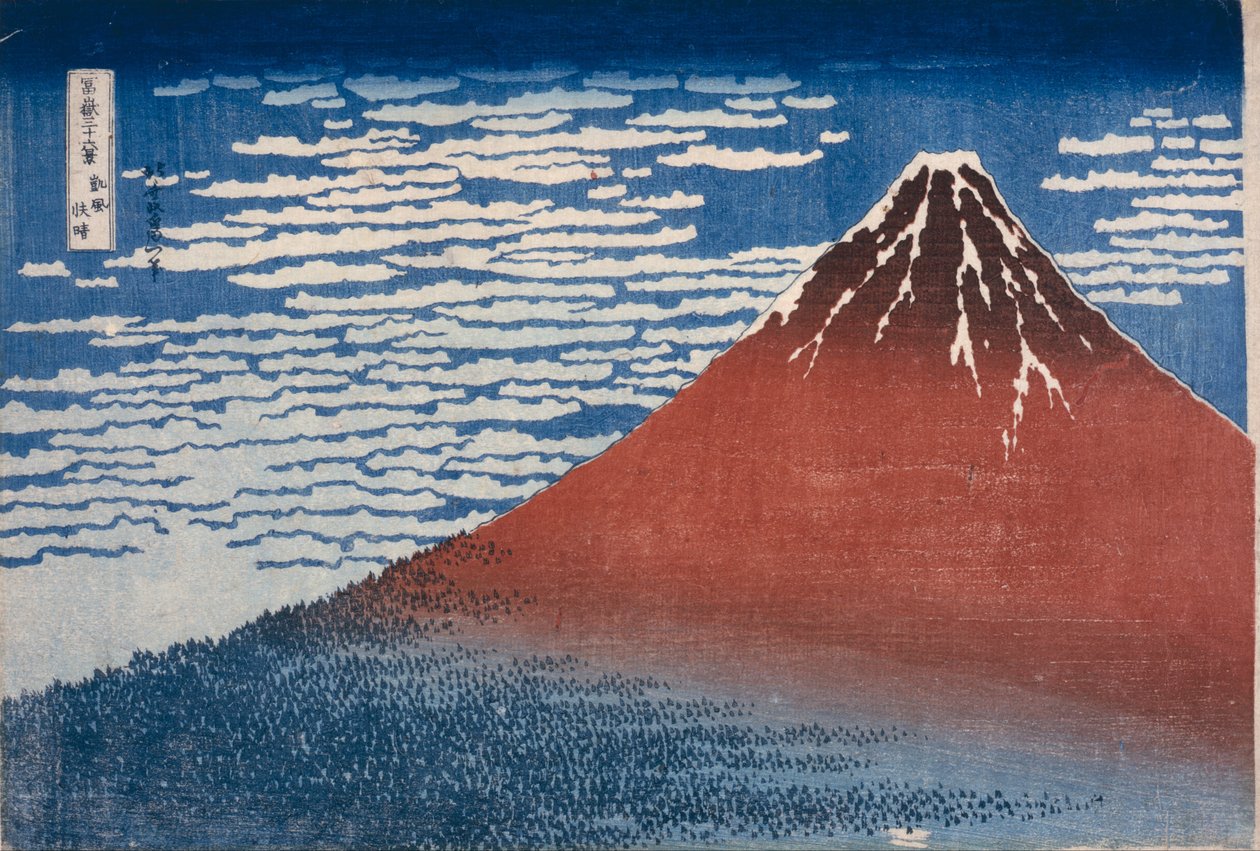 Vento fraco, manhã clara (Gaifū kaisei) de Katsushika Hokusai