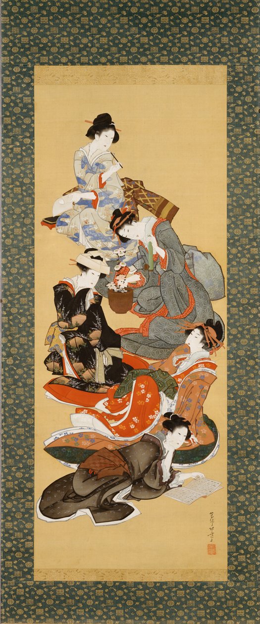 Cinco mulheres bonitas de Katsushika Hokusai