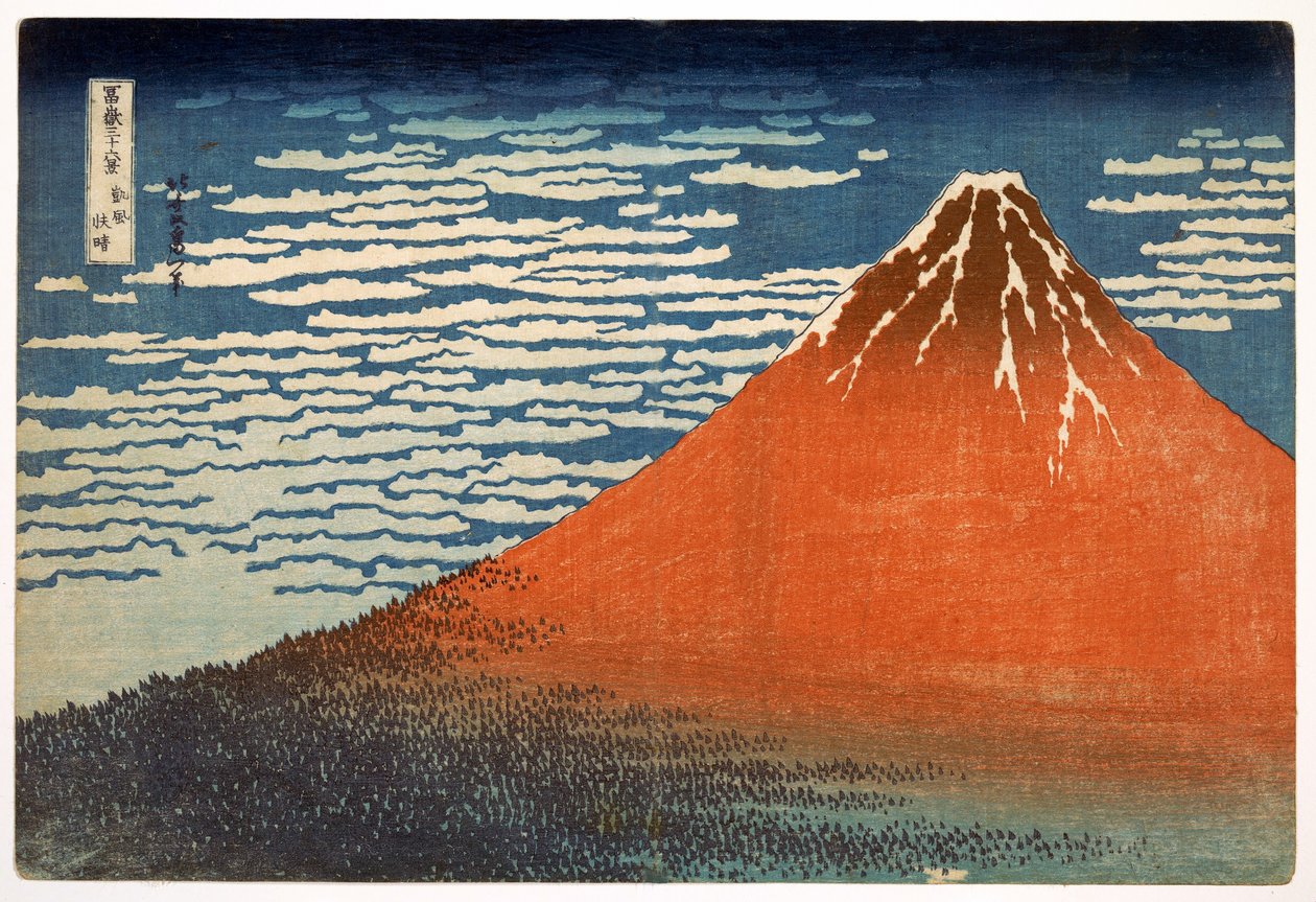 Fuji; Montanhas em Clima Claro; 1831; da série 
