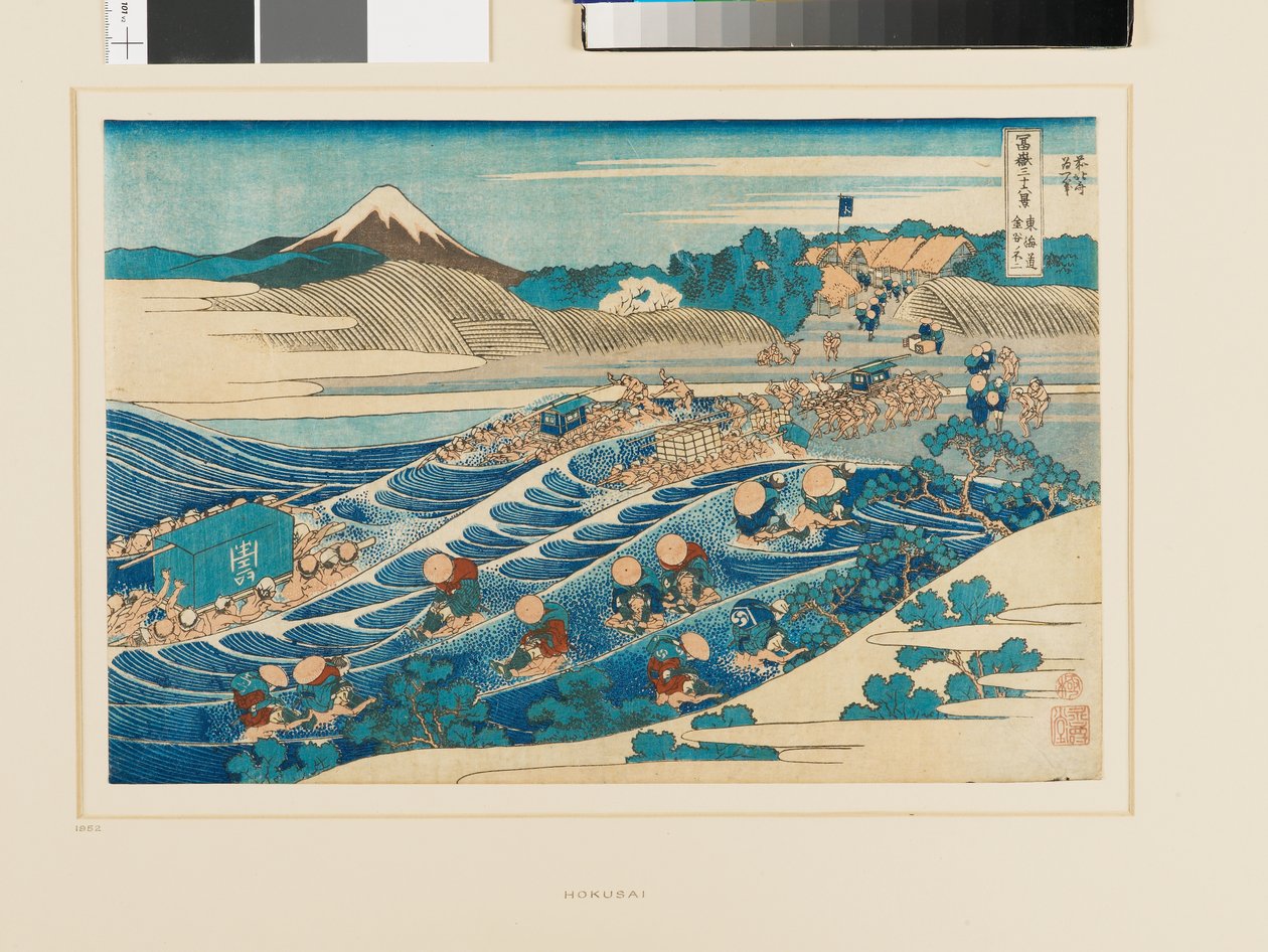 Fuji a partir de Kanaya na estrada Tōkaidō de Katsushika Hokusai