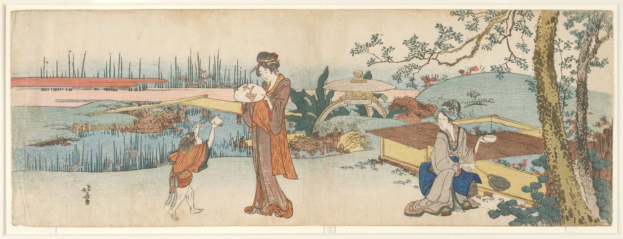 Vendedor de peixinhos dourados de Katsushika Hokusai