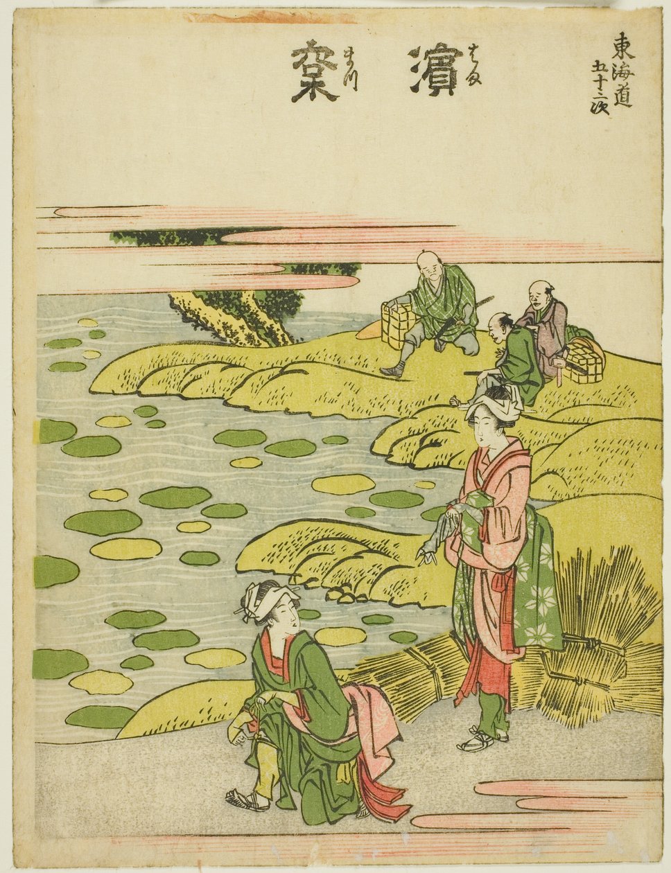 Hamamatsu, da série "Cinquenta e três estações do Tokaido (Tokaido gojusan tsugi)" de Katsushika Hokusai