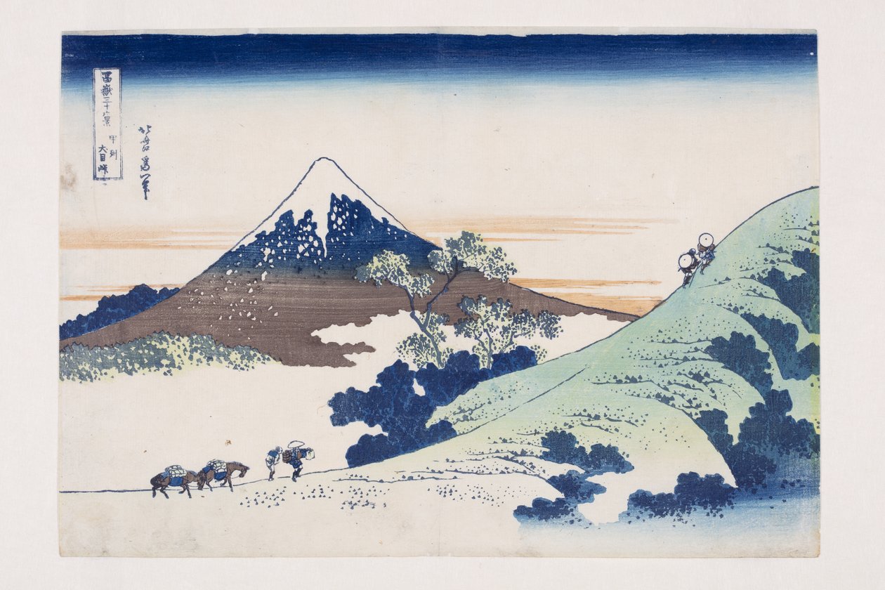 Passe Inume na Província de Kai (Koshu Inume-toge) (impressão em bloco de madeira a cores) de Katsushika Hokusai