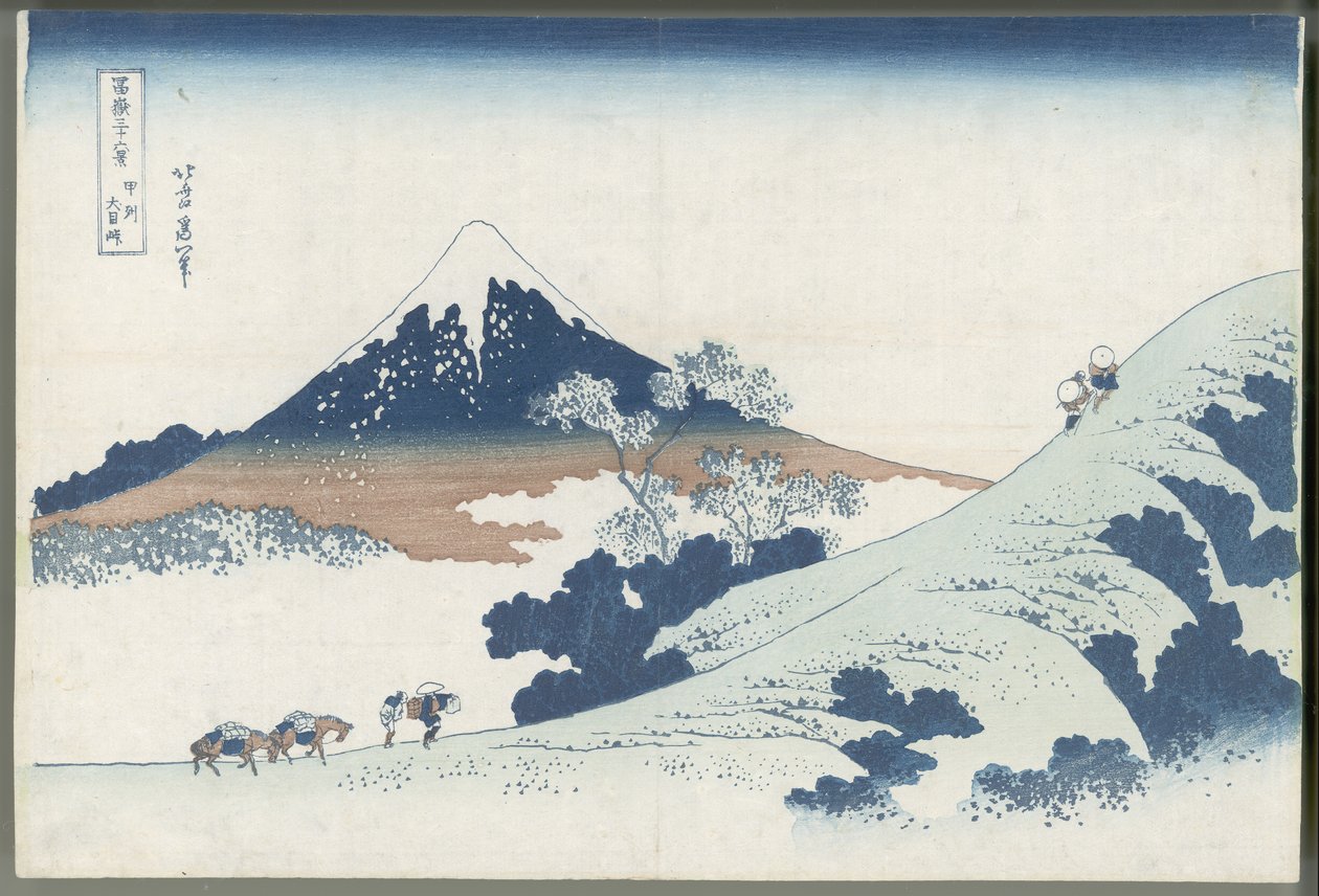 Passo de Inume, na província de Kai de Katsushika Hokusai
