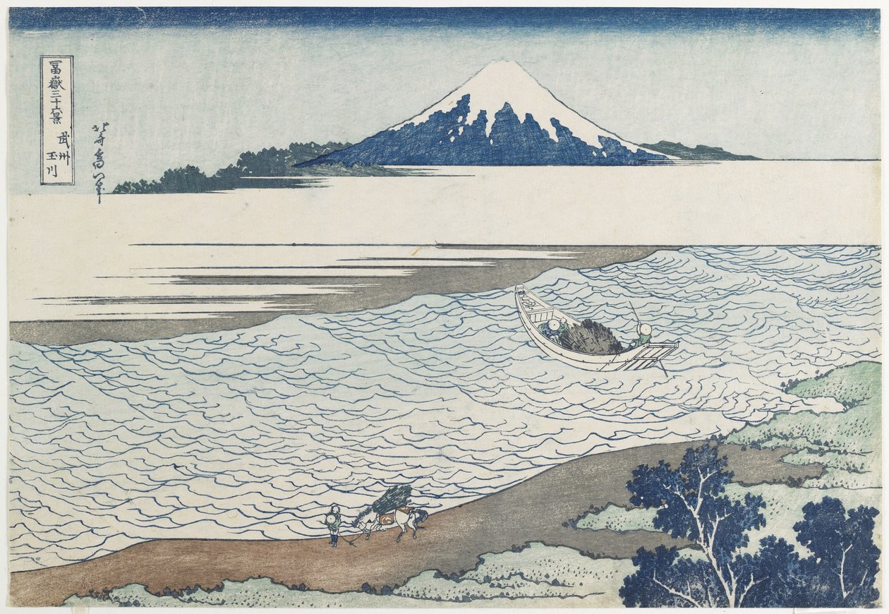 Rio Jewel na província de Musashi, 1831-1834 de Katsushika Hokusai