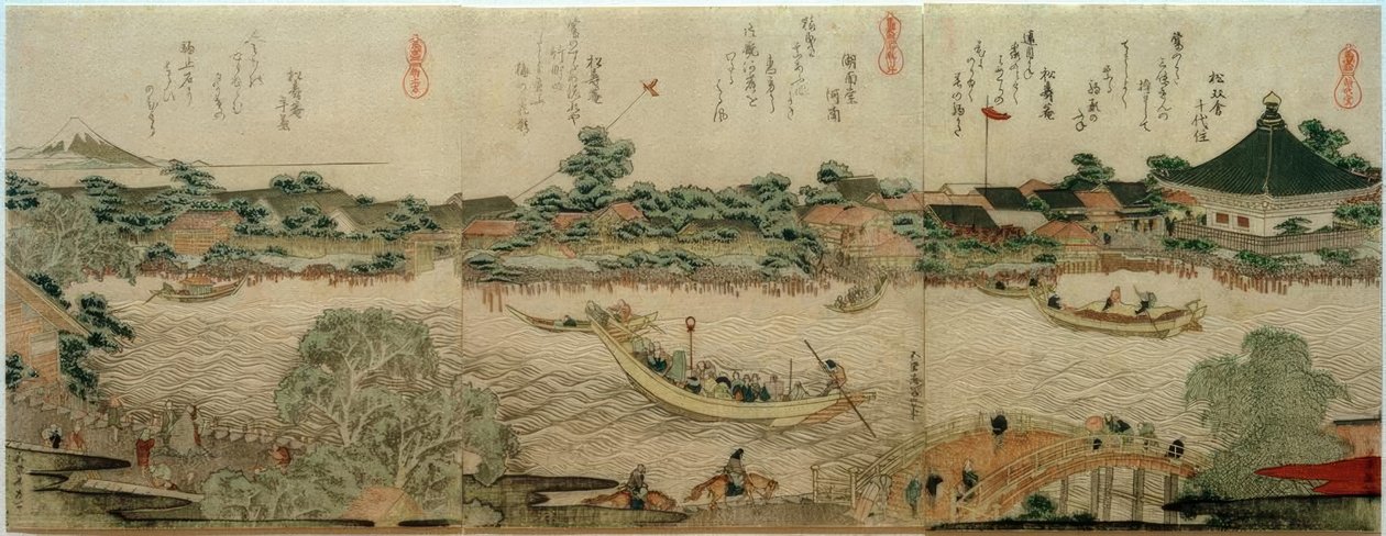 Kulthalle des Komagata-Tempels de Katsushika Hokusai